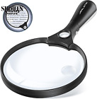 Large Magnifying Glass With Light  10x 20x 45x Illuminated Handheld Magnifier
