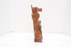 Atq 1930s Northwest Coast Native American Hand Carved Wood Totem Pole 12  Vtg
