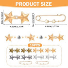 10 Set Adjustable Star Buttons Pins  Pant Waist Tightener Jean Buttons Waist 