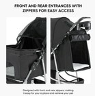 Foldable 3-wheel Pet Stroller For Dogs   Cats With Basket  Mesh   Cup Holder