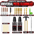 Kitop 99pcs Pistol Gun Cleaning Kit 9mm  22  38  45 With Clp Oil And Carry Case