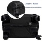 Gannepie Travel Luggage Cover Black Printed With Pocket Suitcase Cover Fits 2   