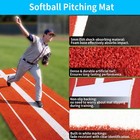 Softball Pitching Mat 10x3 Ft Portable Training Mat Eva Anti-slip For Backyard