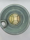 Pottery Sewing Station Caddy Pin Cushion Bobber Scissor Holder Spool Signed