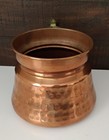 Vintage Solid Hammered Copper Pot  Pitcher  Jug  Cauldron  Rustic Turkish Made