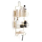 Large Iron Gold Shower Caddy     No Drilling Required     Two-tier Storage     Razor 