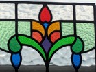 Renovated  Pair Of Compact English Stained Glass Windows Panels