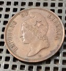 1890 Liberia 2 Cents Coin Bronze Copper World Coin Antique Vintage Rare