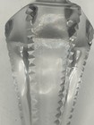 Vintage Crystal Clear Glass Perfume Bottle Decanter Cone Shaped Used Chips Pics