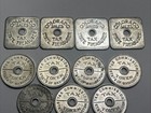 Lot Of 17 Vintage Aluminum Tax Tokens From Different States  Repeats Included