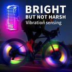 Rechargeable Bike Wheel Lights 2-pack  7-color Spoke Motion Sensor Fit All Bikes