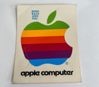 3 Vtg Apple Computer Logo Stickers Decals 1980s Nos Unstuck Original Lot Of 3