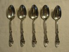 5 Rare Vintage 1892 Pequot Wm Rogers   Son Silver Plate Teaspoons 