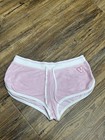 Y2k Victoria   s Secret Pink White Terry Cloth  Velour Tank Top Shorts Set Size M