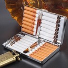 Metal Cigarette Case Holder Regular King 100 s Size Holds 14 Cigarettes  New    