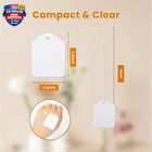 500 Pcs 1 8x1 4-inch White Price Tags With String Attached  250 Gsm String Tags