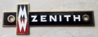 Vintage Nos Brass Enamel Zenith Tv Radio Appliance Advertising Tag Sign