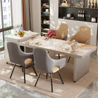 Swivel Dining Chair Set Of 2 High Back Kitchen Chairs Microfiber Leather Padded