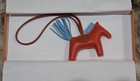 Hermes Rodeo Horse Charm Red Capucine Celeste Cornaline For Kelly Birkin Bolide