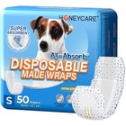 Breathable Leak Proof Male Dog Wraps Disposable Absorbent Diapers Small Dogs