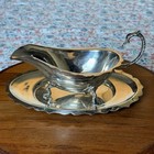 Vintage Silverplate Gravy Boat   Underplate Set  J Collyer   Co Ltd  Swanneck