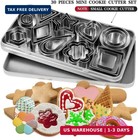 Mini Cookie Cutters Set With Box  30pcs Small Stainless Steel Flower Square Hea