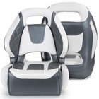 Northcaptain White charcoal Sport Flip Up Boat Seat With Boat Seat Cover