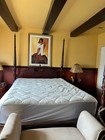 Antique Victorian Carved Mahogany Queen Bed W  Mattress   Boxspring