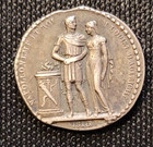 1810-france Emperor Napoleon I Bonaparte Silver Medallet Marriage Marie Louise