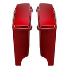 Red Stretched Extended Hard Saddlebags For Harley Touring Road King Glide 93-13