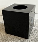 Preowned Chanel Counter Acrylic Black Square Tissue Holder Collectable