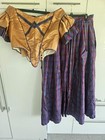 Victorian Civil War Taffeta Ball Gown 2pc Dress Reenactment Cartridge Pleats