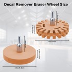 Eraser Wheel For Drill - 4 Pack Rubber Wheel Decal Remover Kit With Solid   Gear