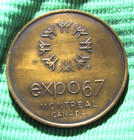 Medal - Montreal  Canada - Canada Numismatic Expo 1967 - Bronze - 36mm  s1030