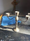 Sterling Silver Candelabra Duchin 3 Arm Set Of 2 Antique 2 Pcs Each