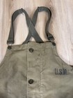 Vintage 1940s Wwii Us Navy N-1 Deck Overalls Jungle Cloth Xl