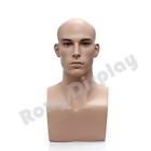 Male Fiberglass Mannequin Head Bust Wig Hat Jewelry Display  mz-h2