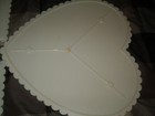 Wilton Cake Stacker Plates - 2 Square 13  - 1 Heart 14 1 4  Scallop Edges Footed