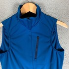 Velocio Signature Vest Softshell Mens Small Blue Stretch Zip Up Cycling Biking