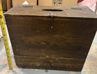 Rare C 1920 Antique Wood Fishing Creel  tackle Box Unique Form Old Bait Tackle