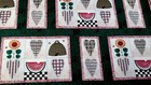 Vintage Primitive Patchwork Folk Art Plaid Heart Summer Quilt Craft Doll Fabric