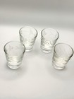 Set Of 4 Vintage Etched Shot Glasses 2 5  Tall