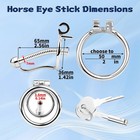 Male Chastity Device With Lock Hollow Design Chastity Cage Stainless Steel 50mm