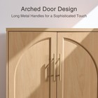 Large 59  Sideboard Buffet Cabinet   Tv Stand Set Of 2 Modern Arched Credenza