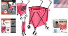 Compact Folding Shopping Cart With Wheels - 120 Lbs Capacity