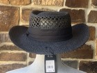 Nwt Greg Norman Men s Signature Straw Black Hat Headwear