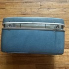 Vintage Samsonite Silhouette Style 1212 Turquoise Train Case Luggage With Key
