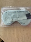 Free People understated Leather Sleep Mask Light Blue Star Embroidered