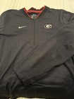 Nike Dri-fit Mens Uga Georgia Bulldogs On Field 1 4 Zip Pullover- Adult Small 