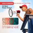 Pyle Megaphone Speaker Usb Sd Aux Player Rechargeable Battery  Pmp57lia